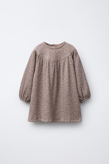 FLORAL DRESS - Dark mauve by Zara