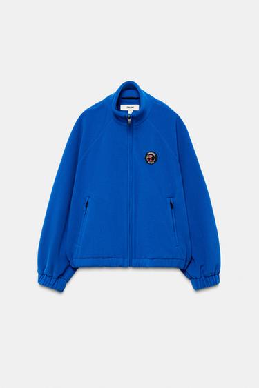 OVERSIZE SOFT-FEEL JACKET - SKI COLLECTION - Cobalt by Zara