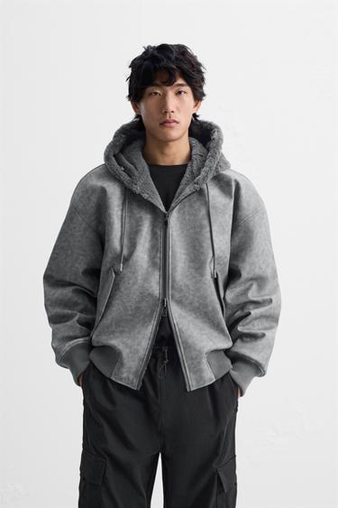 REVERSIBLE BOMBER JACKET - Grey by Zara