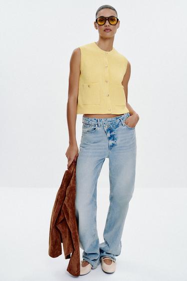 PLAIN KNIT TOP - Yellow by Zara - Image 0