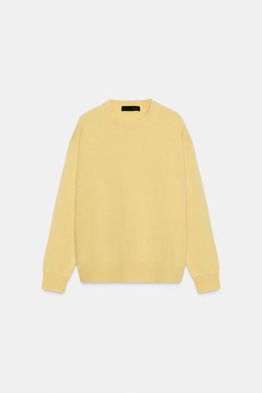 LONG SLEEVE 100% CASHMERE JUMPER - Yellow by Zara