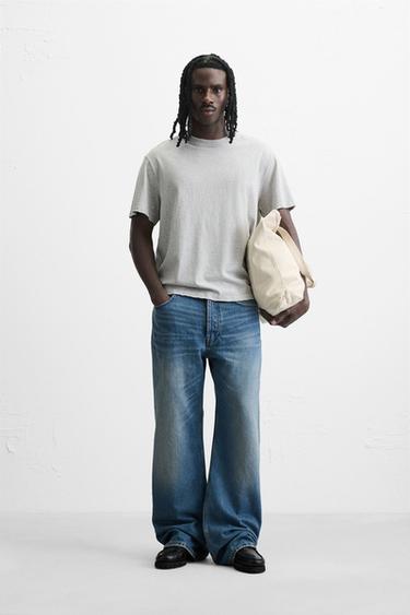 IRREGULAR TEXTURE T-SHIRT - Grey marl by Zara