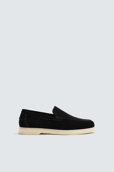 CASUAL LEATHER LOAFERS - Black by Zara