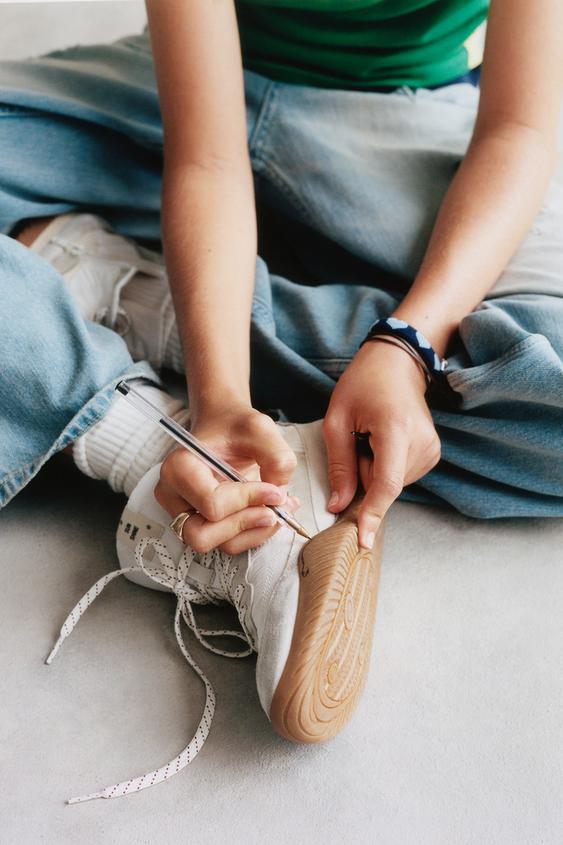 MULTI-PIECE HIGH-TOP SNEAKERS - White by Zara - Image 0