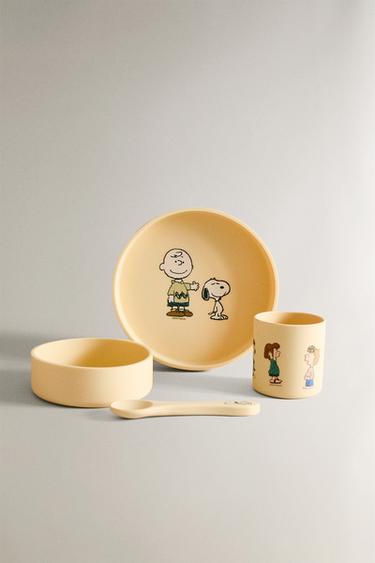 CHILDREN'S PEANUTS™ TABLEWARE SET (SET OF 4) - Light yellow by Zara