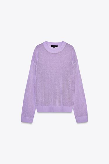 STRAIGHT PLAIN KNIT SWEATER - Lilac by Zara - Image 0