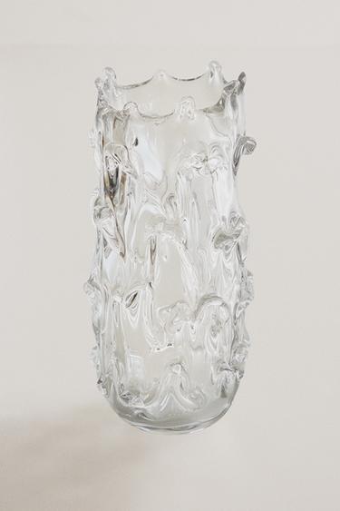 LARGE IRREGULAR DECORATIVE VASE - Transparent by Zara