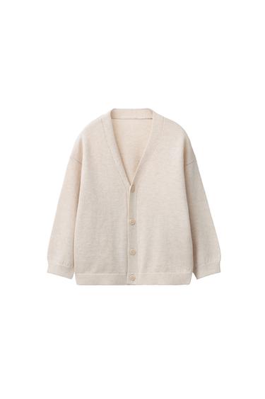 PLAIN KNIT CARDIGAN - Ecru by Zara