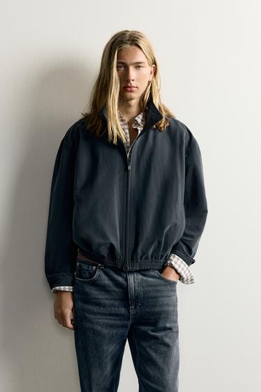 LIGHTWEIGHT WATER-REPELLENT TECHNICAL JACKET - Dark grey by Zara