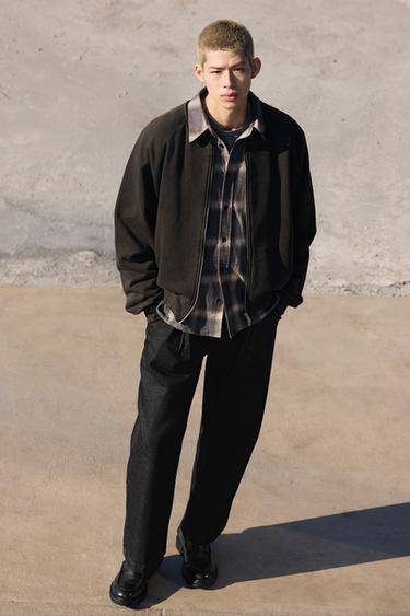 CHECK SHIRT WITH POCKETS - Brown by Zara