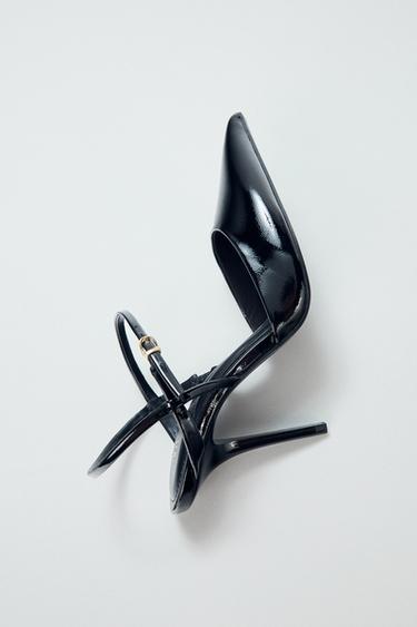 SLINGBACK SHOES WITH STRAP - Black by Zara
