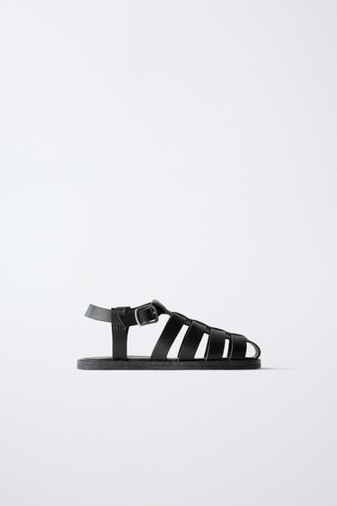 BUCKLE CAGE SANDALS - Black by Zara