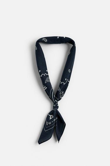PAISLEY PRINT BANDANA - Navy blue by Zara - Image 0