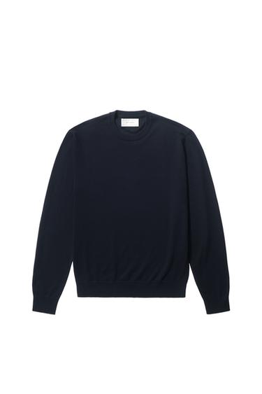 TEXTURED COTTON SWEATER - Dark navy by Zara