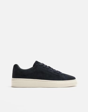 LEATHER TRAINERS - Blue by Zara