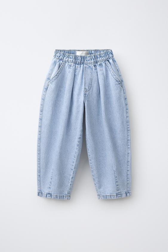 ELASTICATED BALLOON JEANS - Blue by Zara - Image 0
