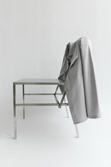 OVERSHIRT WITH POCKET - Pearl grey by Zara