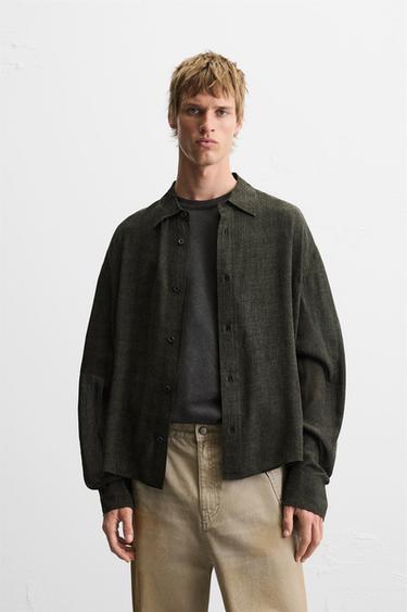 CHECK SHIRT - Khaki by Zara