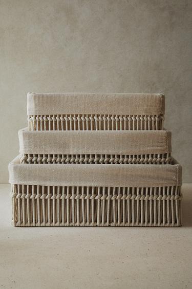 COTTON LINED BASKETS - Ecru by Zara