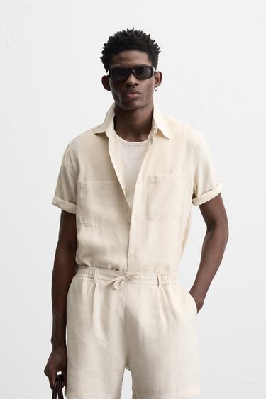 RELAXED FIT FLOWING SHIRT - Ecru by Zara