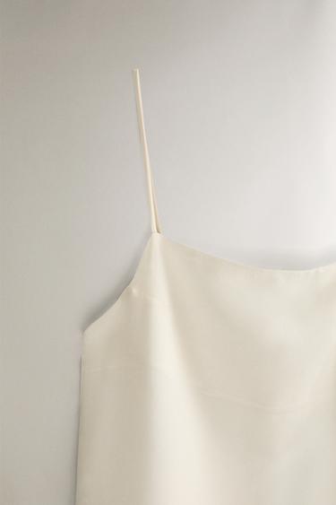 PLAIN SATEEN TOP - Ecru by Zara