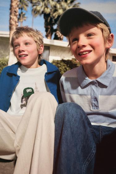 STRIPED POLO SHIRT - Blue/White by Zara