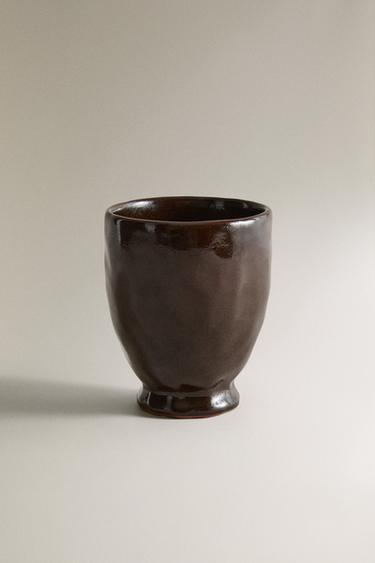 BROWN CERAMIC TOOTHBRUSH HOLDER - Brown by Zara - Image 0