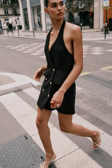 HALTER MINI BLAZER DRESS - Black by Zara - Image 0