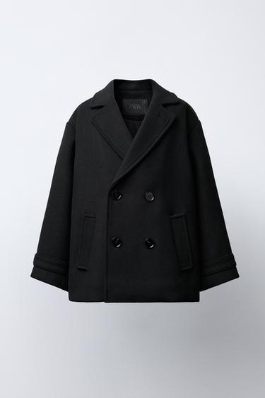 WOOL BLEND COAT - Black by Zara