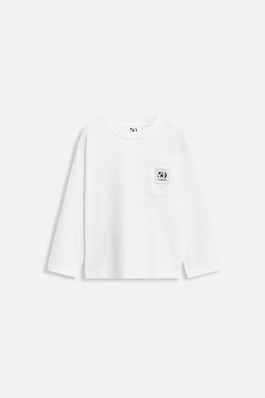 1/2-6 YEARS/ 50TH ANNIVERSARY LABEL POCKET T-SHIRT - White by Zara