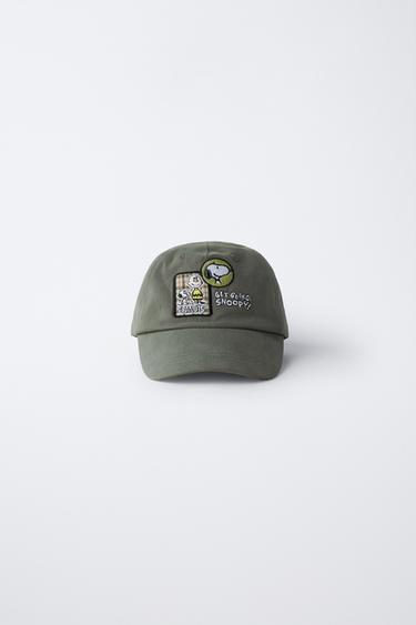SNOOPY PEANUTS™ PATCH CAP - GREEN by Zara - Image 0