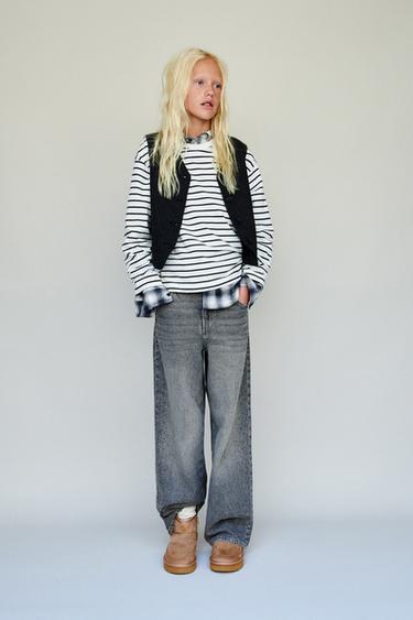 SHINY PINSTRIPE WAISTCOAT - Anthracite grey by Zara