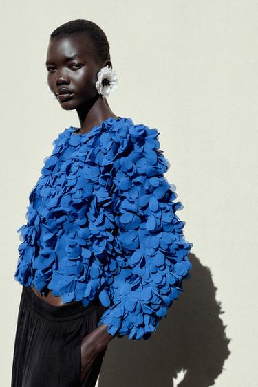 PETAL JACKET - Bluish by Zara
