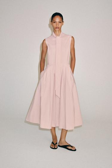 ZW COLLECTION SHIRT DRESS - Pastel pink by Zara