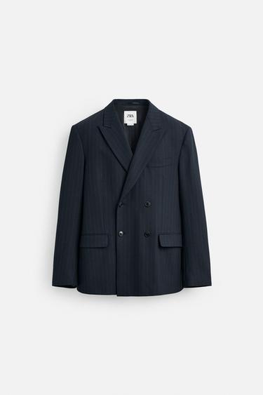 PINSTRIPE SUIT BLAZER - LIMITED EDITION - Blue by Zara