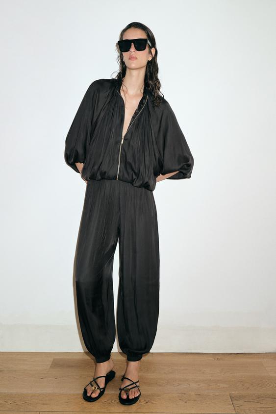 SATIN SAROUEL TROUSERS - Black by Zara - Image 0