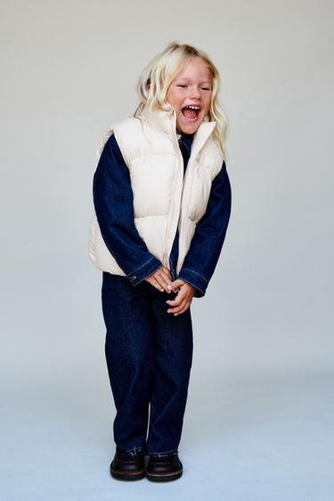 WATER-REPELLENT PADDED GILET - Ecru by Zara