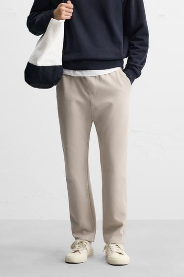 COMFORT JOGGER WAIST TROUSERS - Beige by Zara