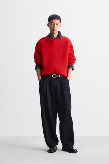TEXTURED SWEATER - Red by Zara - Image 0