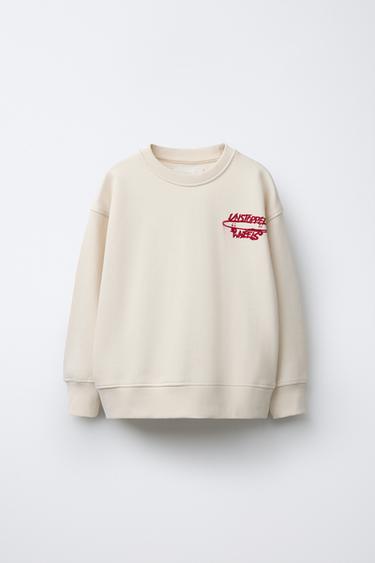 SKATER PRINT SWEATSHIRT - Ecru by Zara - Image 0
