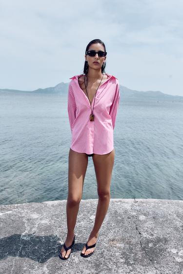 BASIC POPLIN SHIRT - Pink by Zara - Image 0