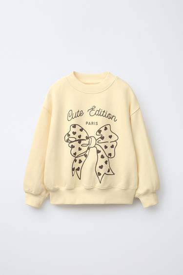 PRINTED SWEATSHIRT - Yellow by Zara