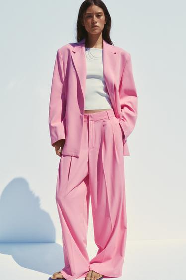 PLEATED SUIT TROUSERS - Mid-pink by Zara - Image 0