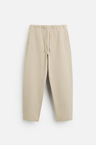 CARROT FIT TROUSERS - Ecru by Zara