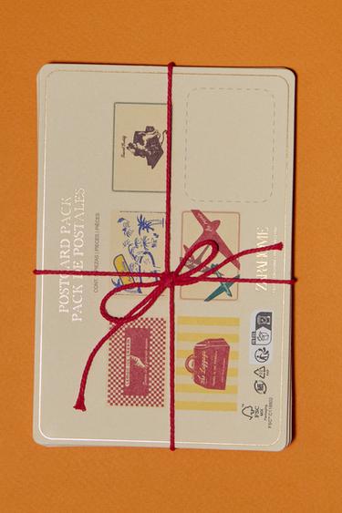 TRAVEL POSTCARD SET (SET OF 5) - Multicoloured by Zara