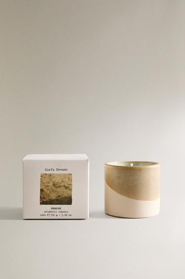 (150 G) CORFU DREAMS SCENTED CANDLE - Light blue by Zara