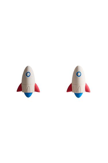 PACK OF CHILDREN'S SPACESHIP DOOR KNOBS (PACK OF 2) - Multicoloured by Zara