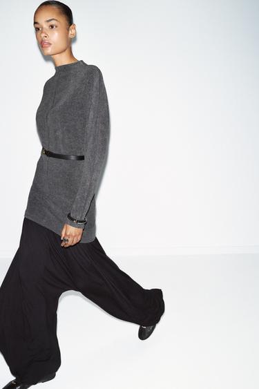 SOFT BELTED DRESS - Anthracite grey by Zara