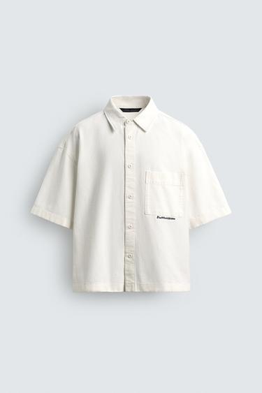 RELAXED FIT GOLF PRINT SHIRT - White by Zara