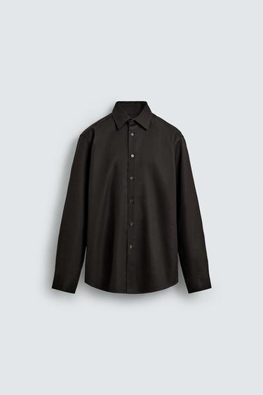 EASY CARE TEXTURED SHIRT - Brown by Zara